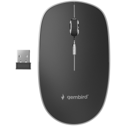 RATON GEMBIRD OPTICO SILENCIOSO NEGRO RF INALAMBRICO PILAS