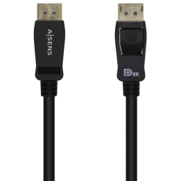 CABLE AISENS DISPLAYPORT CERTIFICADO V1.4 8K60HZ M/M 2.0M NEGRO