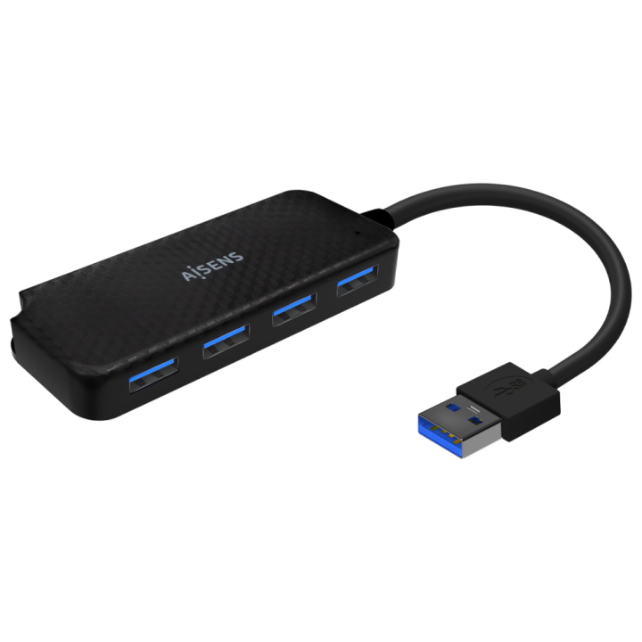 HUB AISENS USB 3.0 TIPO A/M-4XTIPO A/H NEGRO 15CM