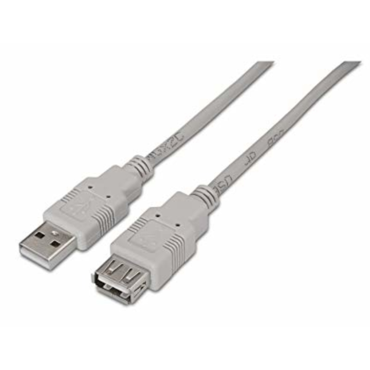 CABLE AISENS USB 2.0 TIPO A/M-A/H BEIGE 1.8M
