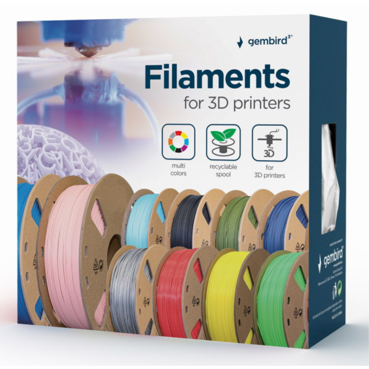 FILAMENTO GEMBIRD PLA 1,75mm 200g ROJO