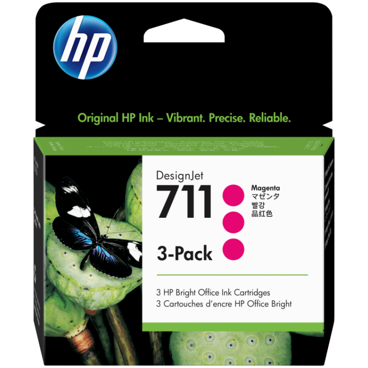 TINTA HP 711 MAGENTA PACK 3