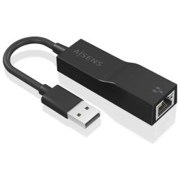 CONVERSOR AISENS USB 3.0A ETHERNET GIGABIT 10/100/1000 Mbps NEGRO15 CM