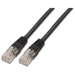 CABLE RED AISENS LATIGUILLO RJ45 CAT.6 UTP AWG24 NEGRO 0.5M