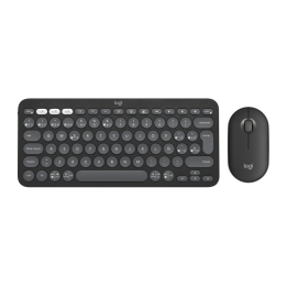 COMBO TECLADO RATON LOGITECH QWERTY INALAMBRICO GRAFITO