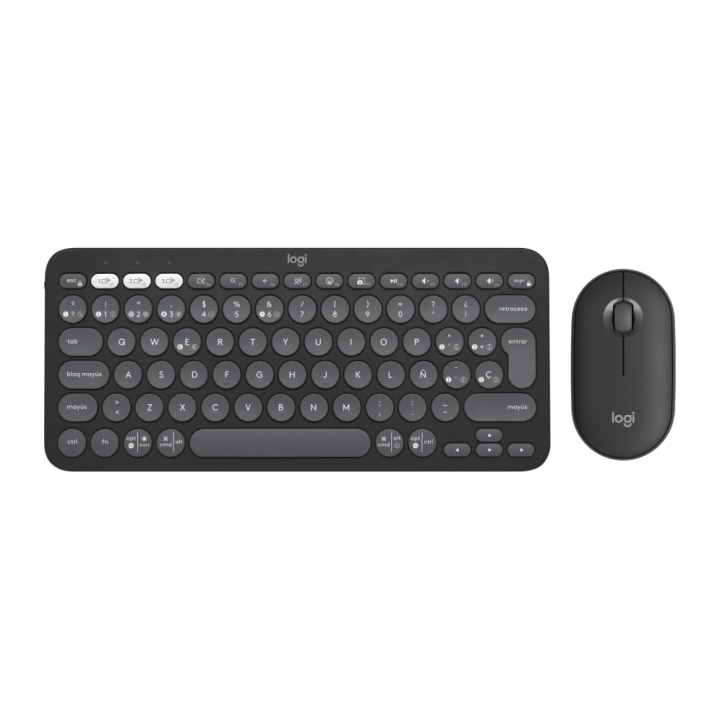 COMBO TECLADO RATON LOGITECH QWERTY INALAMBRICO GRAFITO