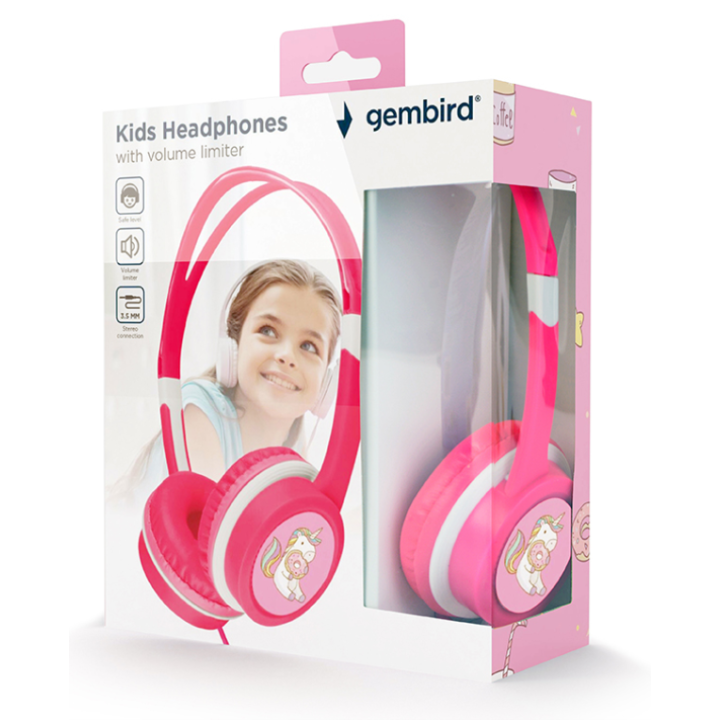 AURICULARES GEMBIRD MHP-JR-PK INFANTIL ROSA ALAMBRICO JACK 3.5MM