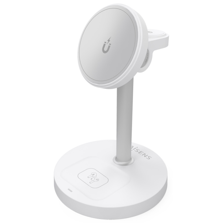 CARGADOR AISENS INALAMBRICO USB-C 3 EN 1 15W MOVIL APPLE WATCH AURICULARES