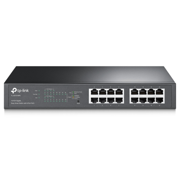 SWITCH TP LINK TL-SG1016PE / EASY SMART 16x1G (8xPOE+), 110W