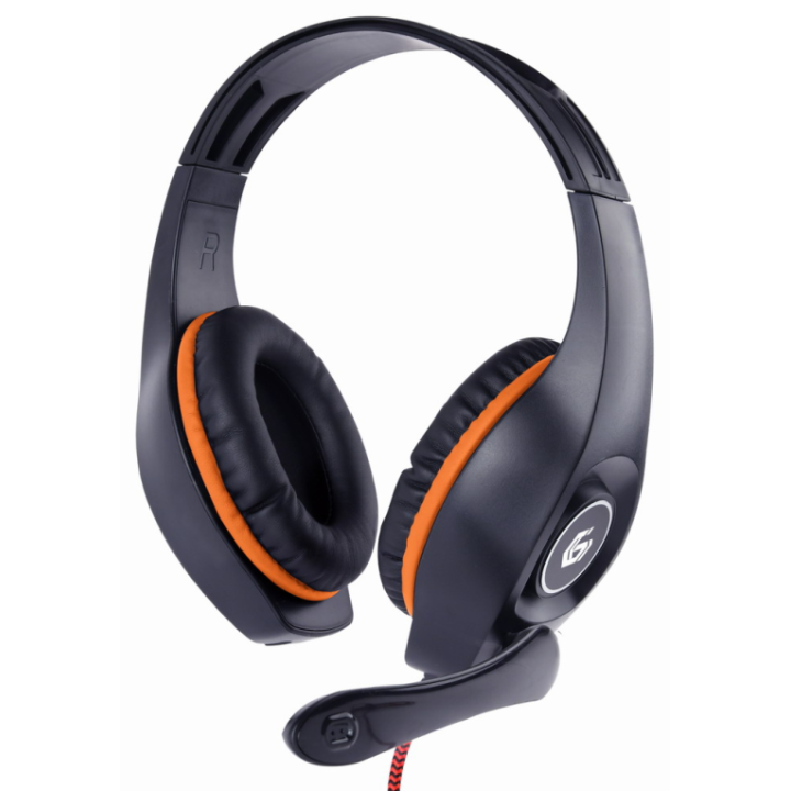 AURICULARES GAMING GEMBIRD GHS-05-O NARANJA NEGRO MICROFONO ALAMBRICO JACK 3.5MM