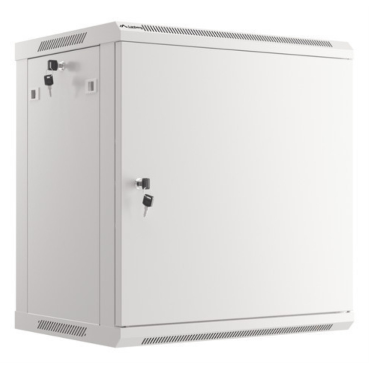 ARMARIO RACK 19" MURAL 12U/600X450 PARA AUTOMONTAJE CON PUERTA METALICA GRIS