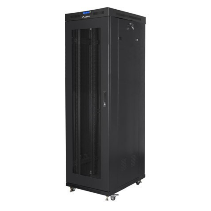 ARMARIO LANBERG RACK 19" 42U 600X1000 FLAT PACK V2 PUERTA MESH CON LCD NEGRO