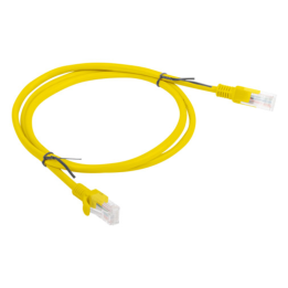 CABLE RED LANBERG LATIGUILLO CAT.6 UTP 1M AMARILLO FLUKE PASSED