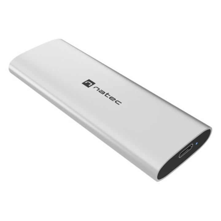 CARCASA SSD NATEC RHINO M.2 NVME LITE USB-C 3.2 GEN 2 PLATA ARTICO