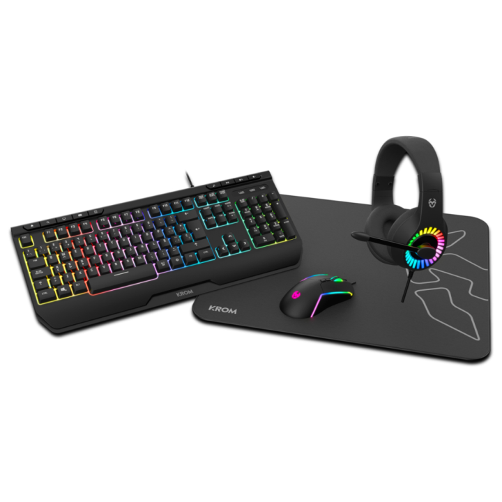 PACK KROM 4 EN 1 RGB KENYA GAMING COMBO