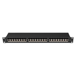 PATCH PANEL 24 PORT 1U 19" CAT.6A FTP BLACK LANBERG
