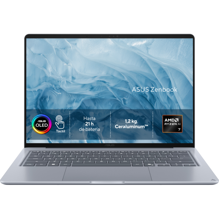 PORTATIL ASUS ZENBOOK 14 UX3480KA-U2218W R7 345 IA 16GB 512GB 14"OLED W11H BLUE noAC