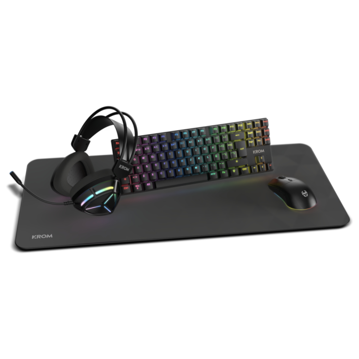 PACK KROM 4 EN 1 RGB KLASS GAMING COMBO NEGRO
