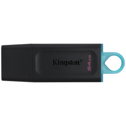 MEMORIA USB 3.2 KINGSTON 64GB DATATRAVELER EXODIA NEGRO TURQUESA