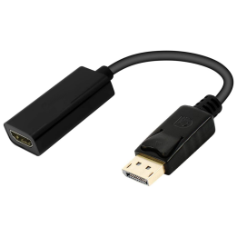 CABLE CONVERTIDOR EWENT DISPLAYPORT MACHO A HDMI TIPO A HEMBRA 0,15m