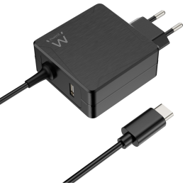 CARGADOR PORTATIL EWENT USB C 65W PUERTO ADICIONAL USB A