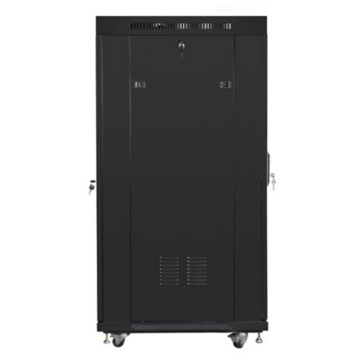 ARMARIO LANBERG RACK 19" 27U 600X800 FLAT PACK PUERTA MESH NEGRO CON LCD