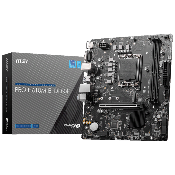 PLACA BASE MSI PRO H610M-E D4 1700 MATX 2XDDR4