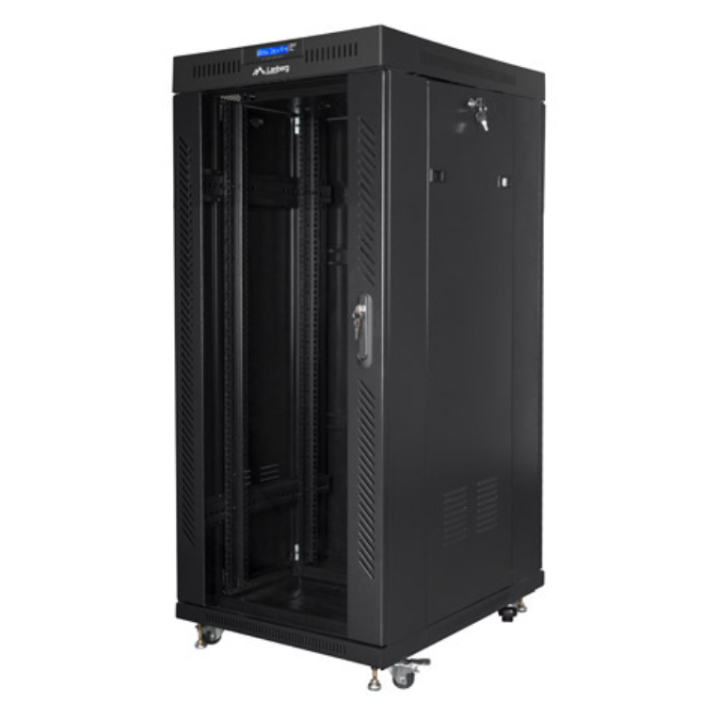 ARMARIO LANBERG RACK 19" 37U 800X1000 FLAT PACK NEGRO PUERTA CRISTAL CON LCD