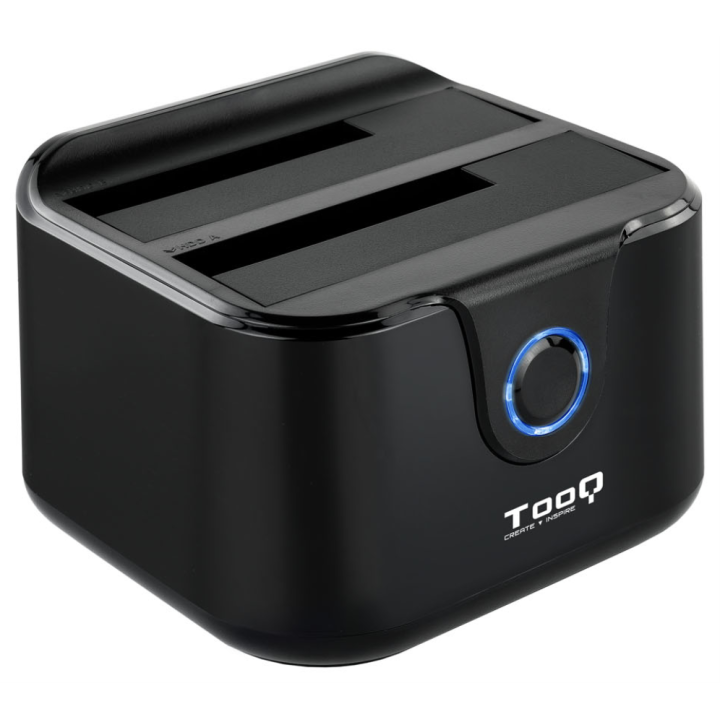 DOCK TOOQ TQDS-802B 2xSATA 2,5"/3,5" USB 3.0, CLONE OTB NEGRO