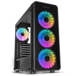 CAJA NOX HUMMER TGM RAINBOW ATX 1XUSB3.0 2XUSB2.0 NEGRO RGB