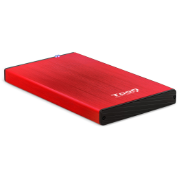 CARCASA HDD TOOQ TQE-2527R 2,5" 9,5 MM SATA USB 3.0/3.1 ROJO