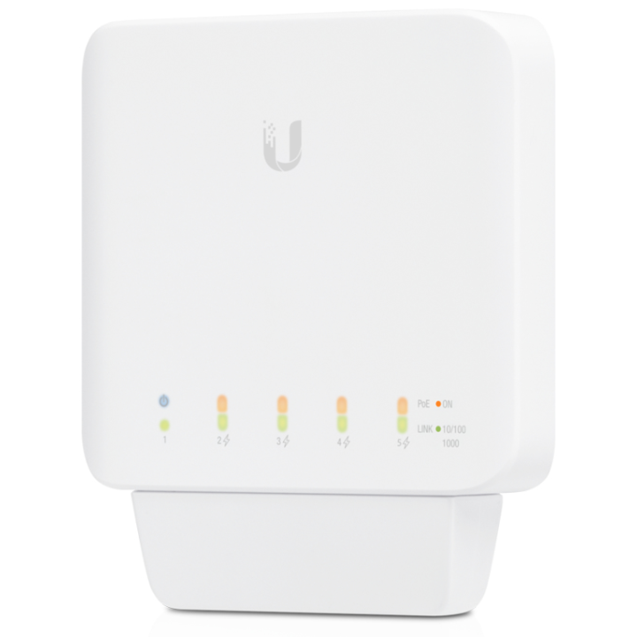 SWITCH UBIQUITI USW-FLEX UNIFI SWITCH FLEX 5 POE INTERIOR Y EXTERIOR