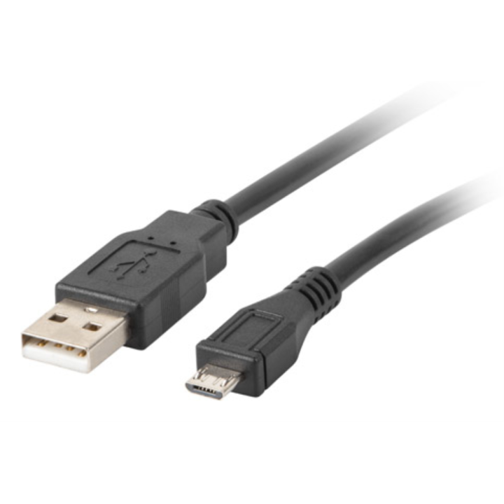 CABLE USB LANBERG 2.0 MACHO/MICRO USB MACHO 1M NEGRO