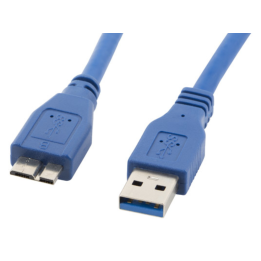 CABLE USB LANBERG 3.0 MACHO/MICRO USB MACHO 0.5M AZUL