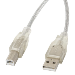 CABLE IMPRESORA LANBERG USB MACHO/USB MACHO FERRITA 3M TRANSPARENTE
