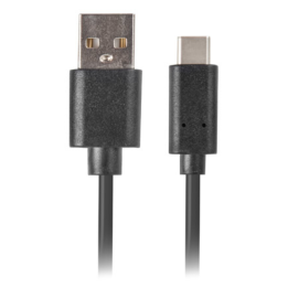 CABLE USB LANBERG 2.0 MACHO/USB C MACHO QUICK CHARGE 3.0 1M NEGRO