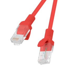 CABLE RED LANBERG LATIGUILLO CAT.6 UTP 1M ROJO FLUKE PASSED