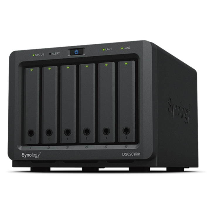 NAS SYNOLOGY DS620SLIM 6BAY 2.5IN 2.0GHZ DC EXT2X GBE 2X USB 3.0
