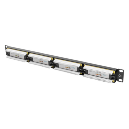 PATCH PANEL LANBERG CAT.6 UTP 24 PUERTOS 1U CAT.6 UTP 19" RACK NEGRO
