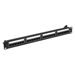 PATCH PANEL LANBERG 24 PUERTOS 1U 19? CAT.6A UTP NEGRO