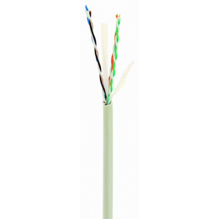 CABLE RED GEMBIRD UTP CAT6 TRENZADO PREMIUM CCA AWG24 BOBINA 305M GRIS