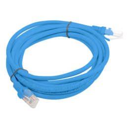 CABLE RED LANBERG LATIGUILLO CAT.6 UTP 3M AZUL FLUKE PASSED