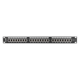 PATCH PANEL LANBERG 24 PUERTOS 1U 19" CAT.6 SFTP NEGRO