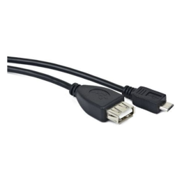 CABLE USB LANBERG MICRO M A USB-A F 2.0 OTG NEGRO 15CM OEM