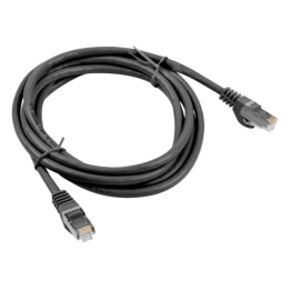 CABLE RED LANBERG LATIGUILLO CAT.6 FTP 0.5M NEGRO FLUKE PASSED