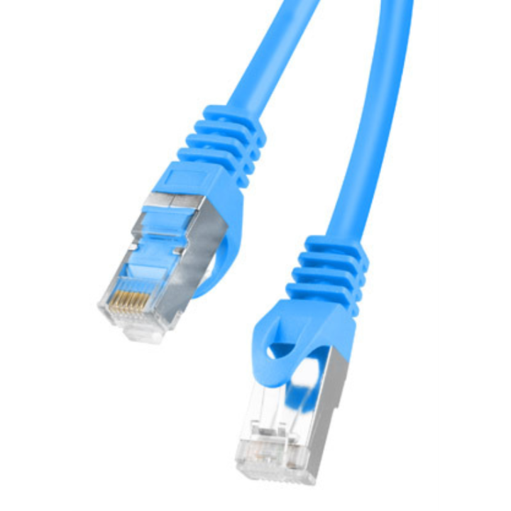 CABLE RED LANBERG LATIGUILLO CAT.6 FTP 1M AZUL FLUKE PASSED