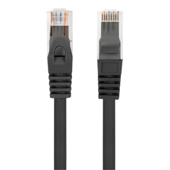 CABLE RED LANBERG LATIGUILLO CAT.6 UTP LSZH CU 5M NEGRO FLUKE PASSED