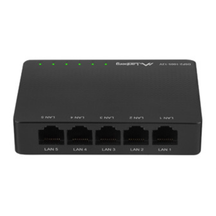 SWITCH LANBERG 5 PUERTOS GIGABIT RJ45 ETHERNET