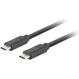 CABLE USB-C LANBERG 3.1 GEN 2 MACHO/MACHO 10GB/S PD100W 1.8M NEGRO