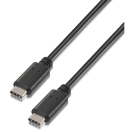 CABLE AISENS USB 2.0 3A TIPO USB-C M-USB-C M NEGRO 1.0M